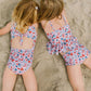 Ollie Jay Lucy Swim in Pink Celebration | girls UPF 50 swim