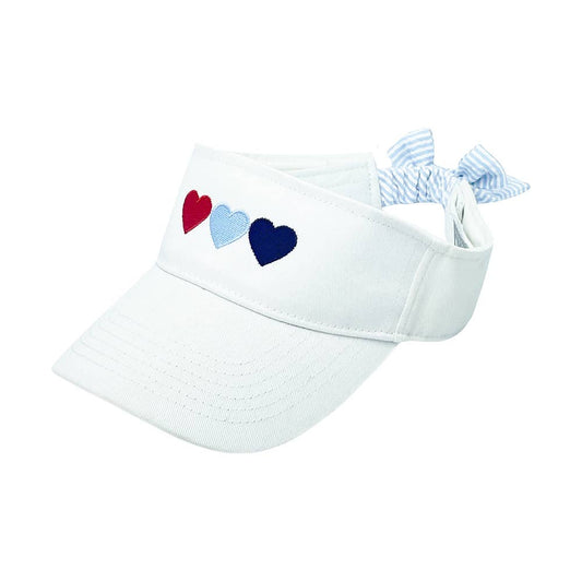 Patriotic Hearts Bow Visor (Youth, Junior)