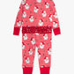 SoftSnooze™ Baby Girls Bamboo Viscose Red Dear Santa Convertible Ruffle One Piece Footie Pajama