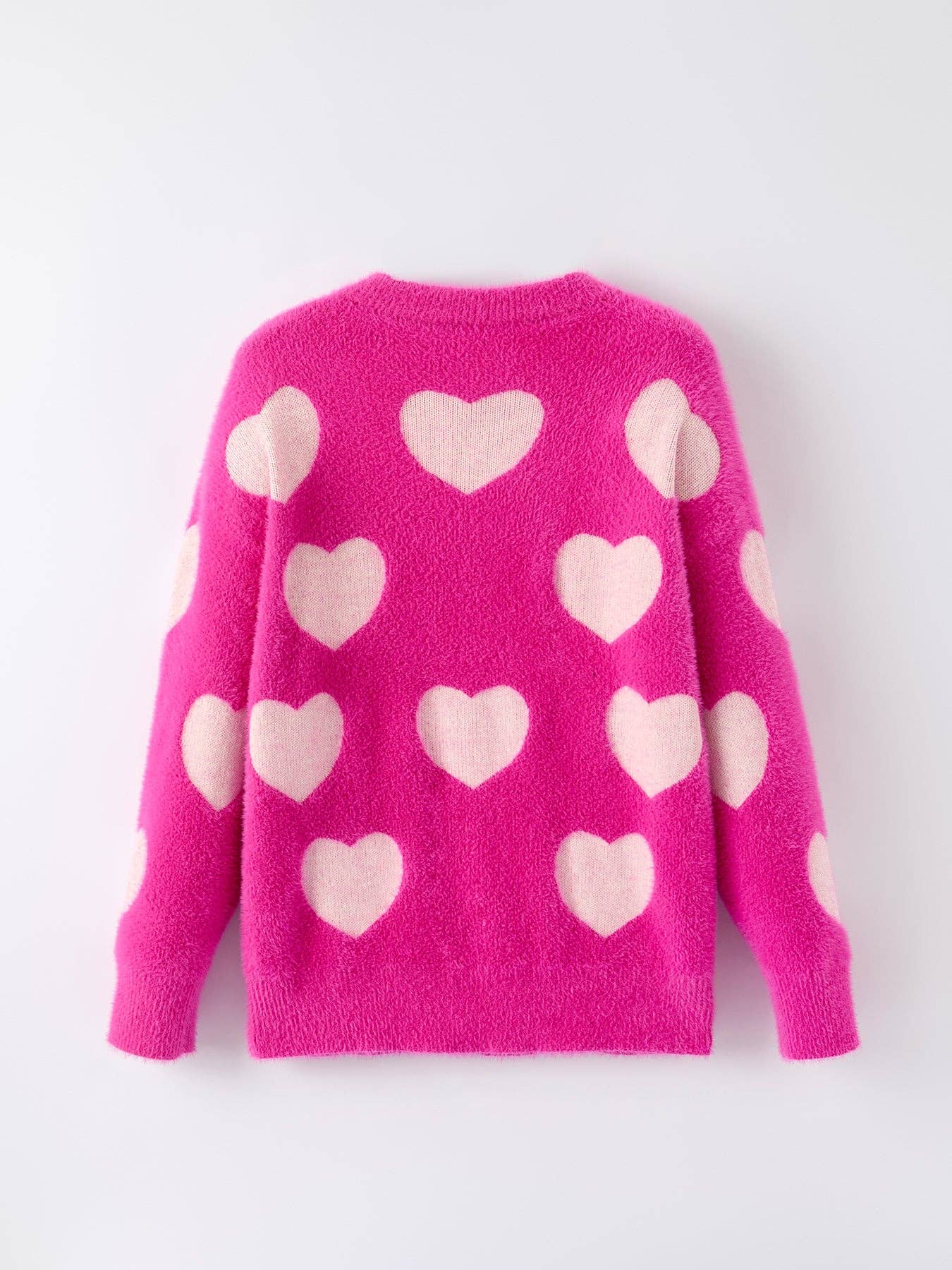 Pink Mommy & Me Heart Print Knit Pullover Sweater