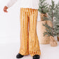 Gold Sequin Stripe | Wide-Leg Pants