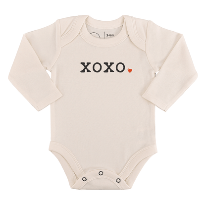 XOXO | Baby long sleeve Valentine graphic organic bodysuit
