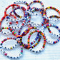 Happy Beaded Vinyl Rainbow Bracelet