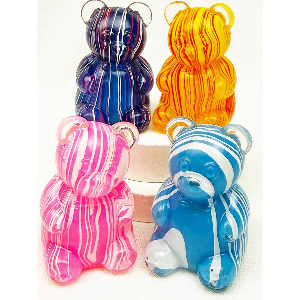Marbled Gummy Bear Squishy Toy