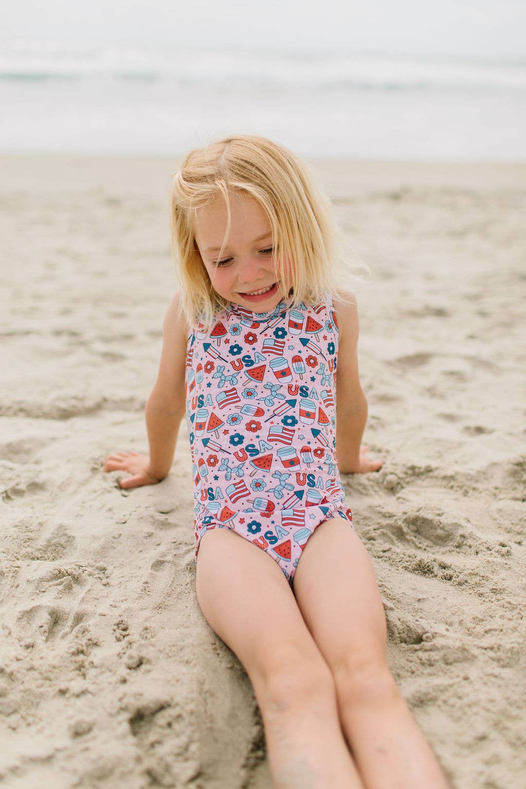 Ollie Jay Lucy Swim in Pink Celebration | girls UPF 50 swim