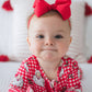 SoftSnooze™ Baby Girls Bamboo Viscose Red Dear Santa Convertible Ruffle One Piece Footie Pajama