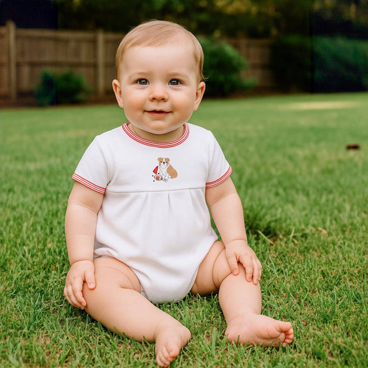 Go Dawgs! Embroidered Boy Bubble