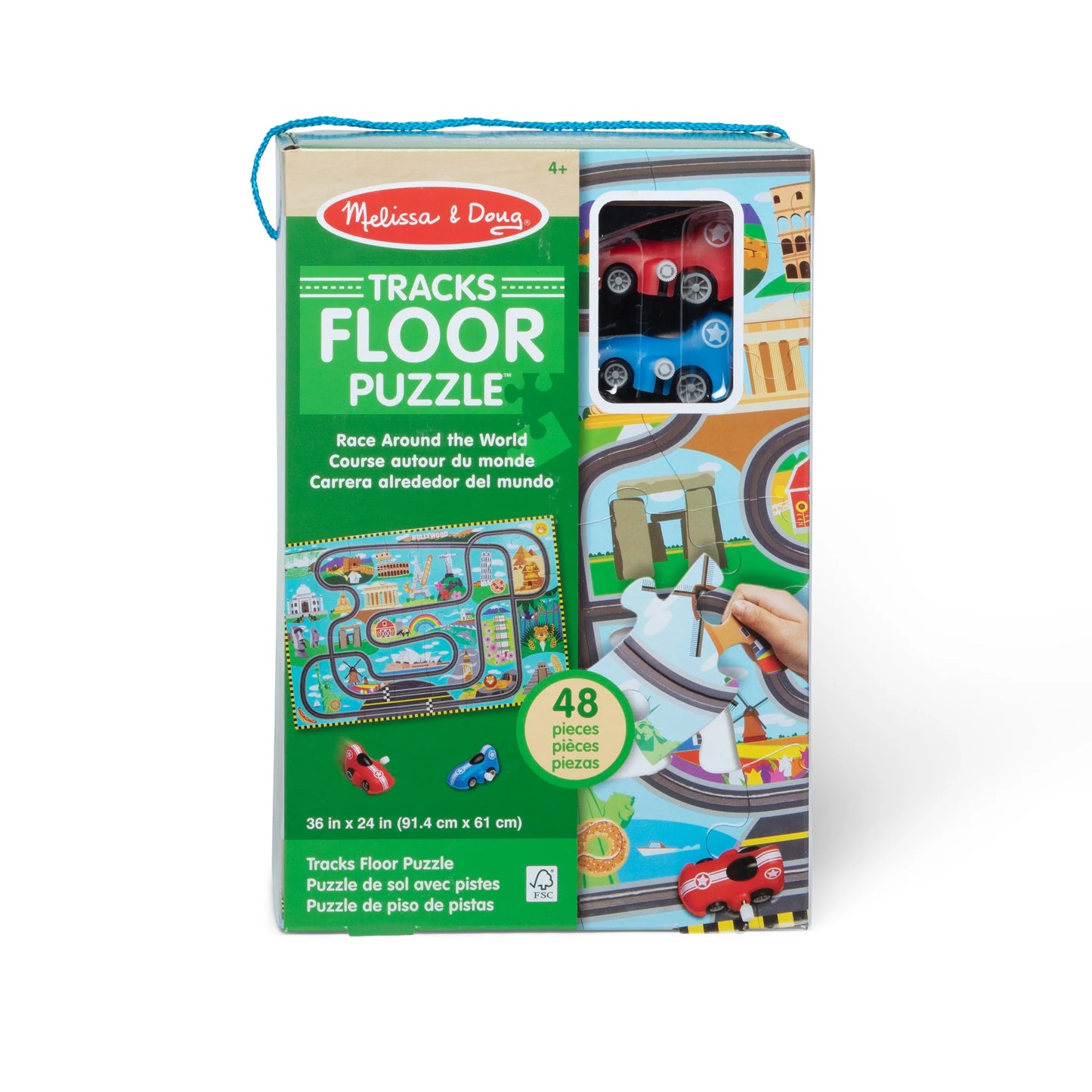 Track Floor Puzzle: 48 Pieces