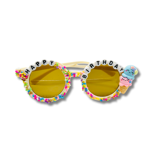 Happy Birthday Handmade Sparkle Kids Sunglasses Gift Idea