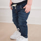 Boys Medium Wash Stretch Denim Pull-on Jeans