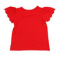 Girls Red Scallop Tee