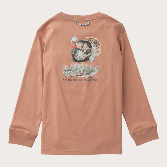 Long Sleeve Cotton Pocket T-Shirt - Mocha Mousse
