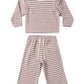 Ruffle Cozy Stripe Set - Mulberry