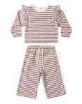 Ruffle Cozy Stripe Set - Mulberry