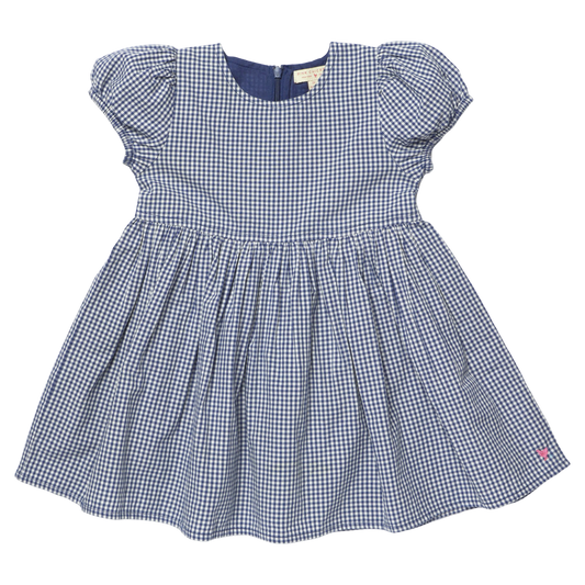 Pink Chicken GIRLS BREYTON DRESS - NAVY GINGHAM