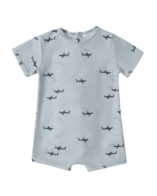 Shorty One Piece Swimsuit Sharks